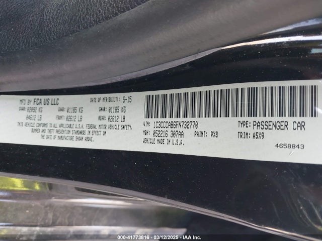 1C3CCCAB6FN732770 Chrysler 200 Limited