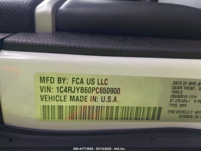 1C4RJYB60PC650900 Jeep Grand Cherokee 4xe