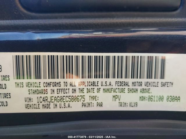 1C4RJEAG0EC580675 Jeep Grand Cherokee Altitude