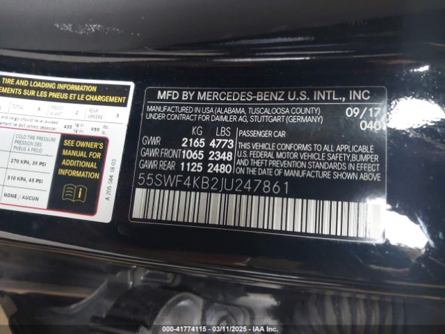 55SWF4KB2JU247861 Mercedes-Benz C 300 4matic