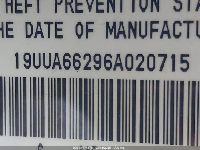 2006 ACURA TL 19UUA66296A020715 Photo 8