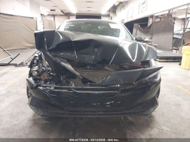 KMHLM4AJ0PU037693 Hyundai Elantra Hybrid Blue