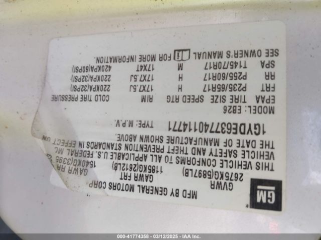 2004 CADILLAC SRX 1GYDE637740114771 Photo 8