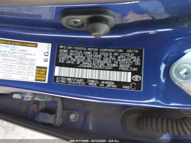 JTDKARFU2G3515241 Toyota Prius Two Eco