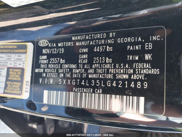 5XXGT4L35LG421489 KIA Optima Lx
