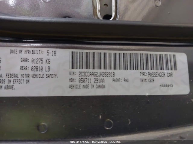 2C3CCAAG2JH282018 Chrysler 300 Touring