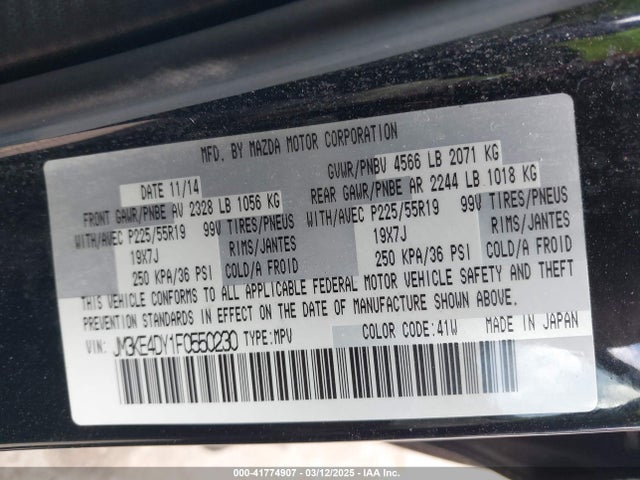 JM3KE4DY1F0550230 Mazda py