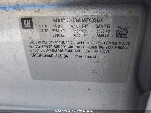 2013 CADILLAC CTS 1G6DH5E55D0105184 Photo 8