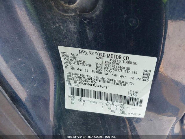Ford F-250 Xl 2015 1FTBF2B66FEA77052 Image 9