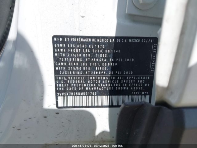 3VVSX7B25RM071752 Volkswagen Taos 1.5t Se
