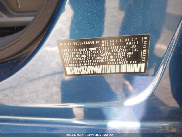 3VWDB7AJ5HM403652 Volkswagen Jetta 1.4t Se