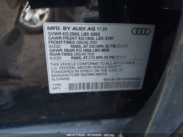 2025 AUDI Q7 WA1ACBF7XSD020452 Photo 8