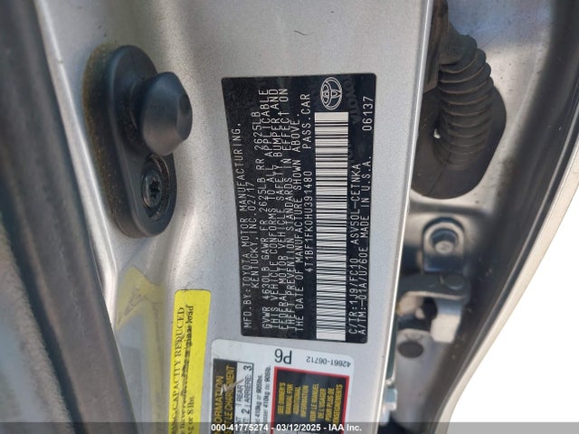 4T1BF1FK0HU391480 Toyota CAMRY LE