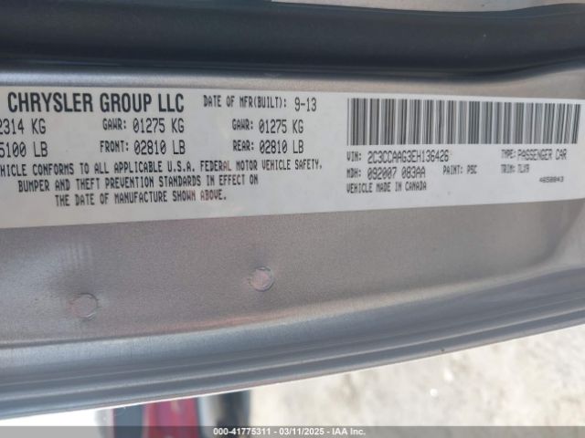 2C3CCAAG3EH136426 Chrysler 2014