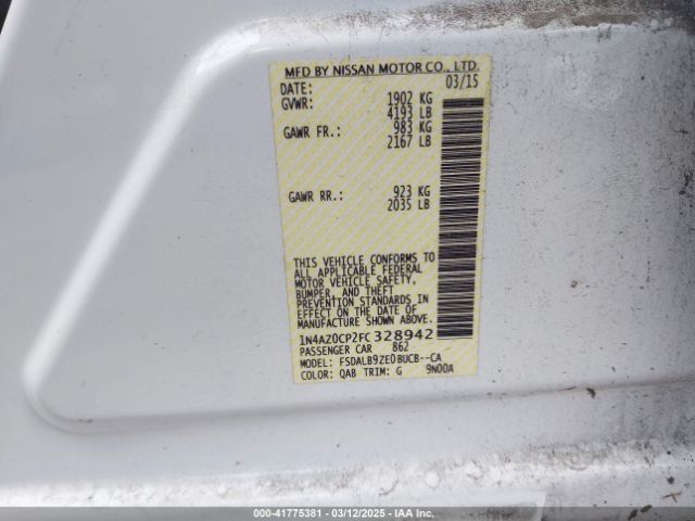 1N4AZ0CP2FC328942 Nissan LEAF S