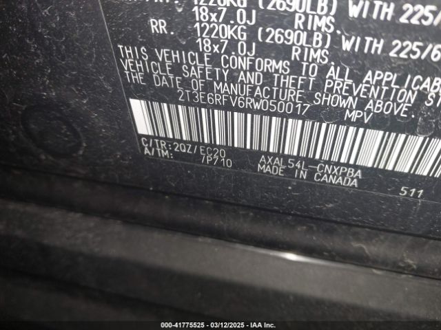 2T3E6RFV6RW050017 Toyota Rav4 Hybrid Xse