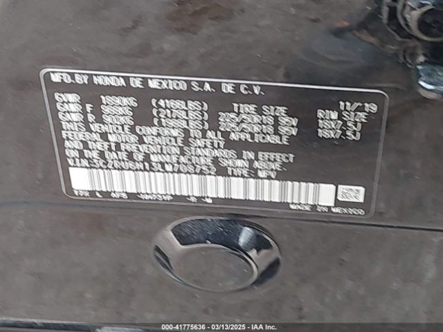 3CZRU6H13LM708752 Honda Hr-v Awd Sport