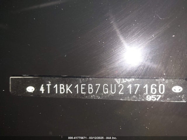 4T1BK1EB7GU217160 Toyota Avalon Xle Plus