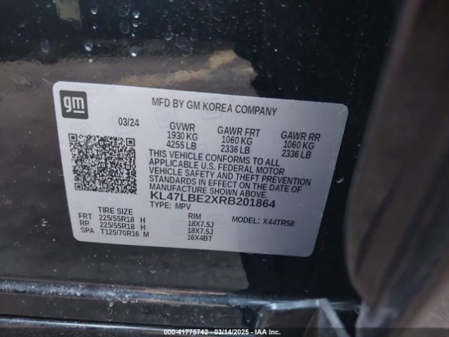 KL47LBE2XRB201864 Buick Envista Sport Touring Fwd