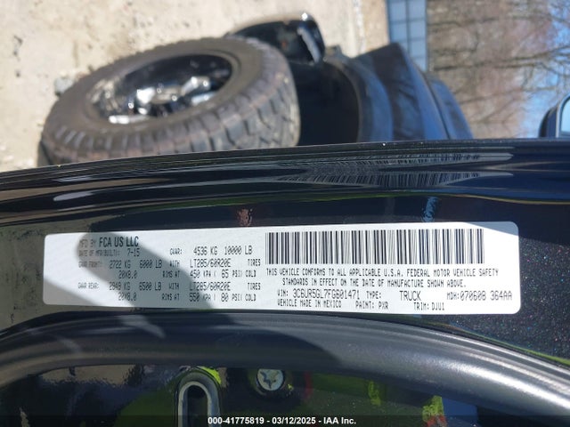 RAM 2500 Longhorn 2015 3C6UR5GL7FG601471 Image 9
