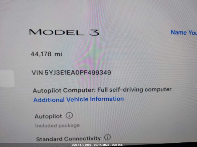 2023 TESLA MODEL 3 5YJ3E1EA0PF499349 Photo 6