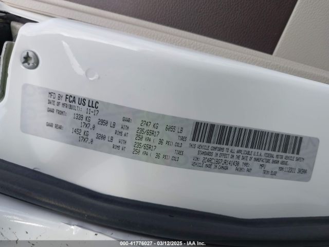 2C4RC1BG7JR141430 Chrysler Pacifica Touring L