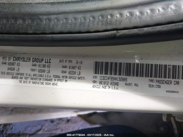 2010 CHRYSLER SEBRING 1C3CC4FB5AN192805 Photo 8