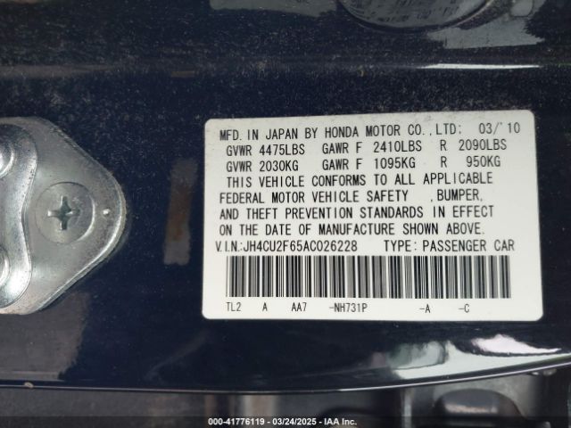 2010 ACURA TSX JH4CU2F65AC026228 Photo 8