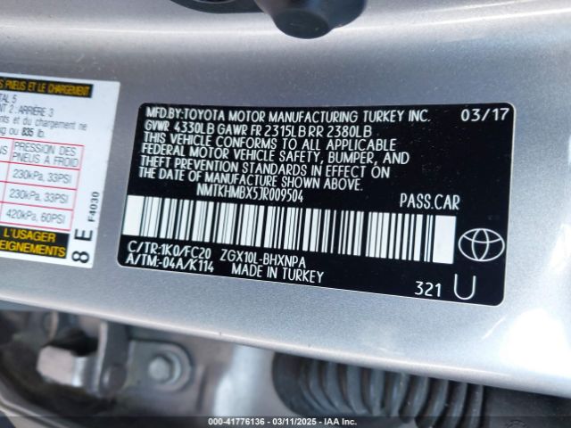 NMTKHMBX5JR009504 Toyota C-HR XLE