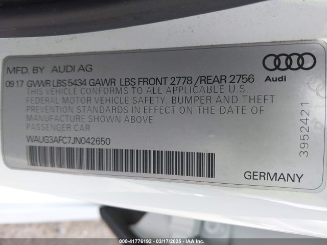 2018 AUDI A6 WAUG3AFC7JN042650 Photo 8