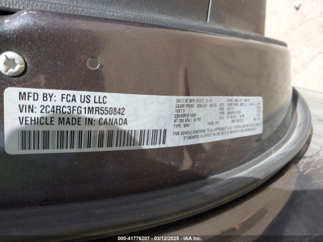 2021 CHRYSLER PACIFICA 2C4RC3FG1MR550842 Photo 8
