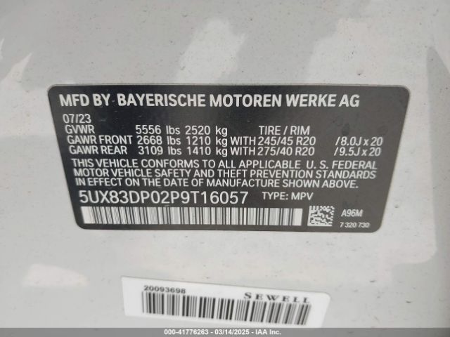 2023 BMW X3 5UX83DP02P9T16057 Photo 8