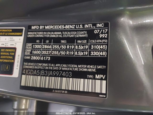 2018 MERCEDES-BENZ GLE 350 4JGDA5JB3JA997403 Photo 8