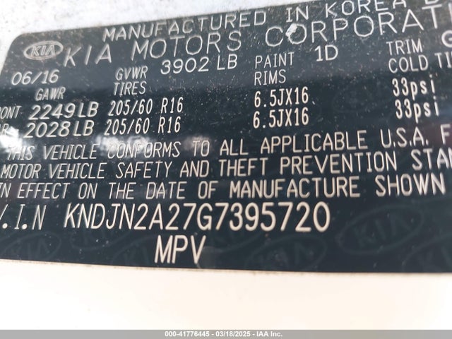 KNDJN2A27G7395720 KIA Soul