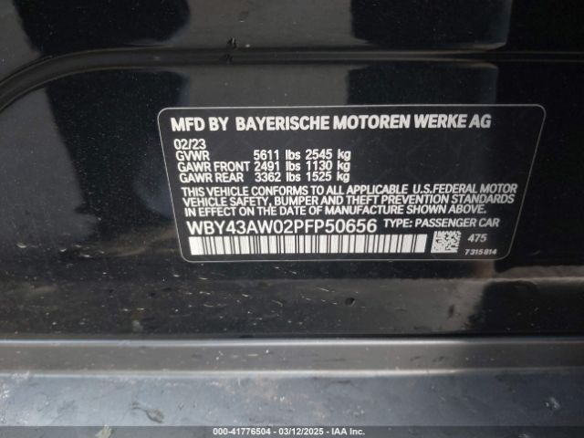 WBY43AW02PFP50656 BMW I4 Edrive35