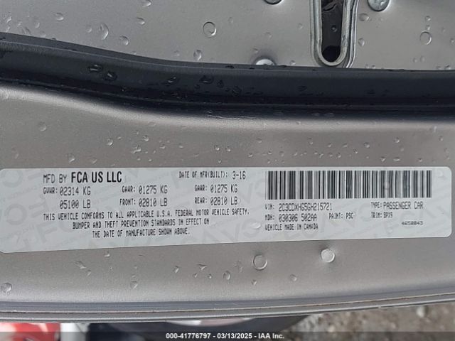 2C3CDXHG5GH215721 Dodge Charger Sxt