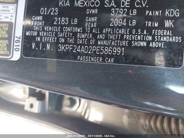 KIA Forte Lxs 2023 3KPF24AD2PE586991 Image 9