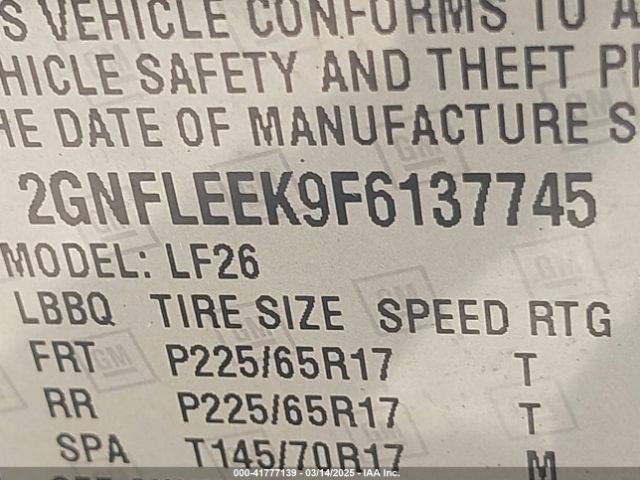 2GNFLEEK9F6137745 Chevrolet EQUINOX LS