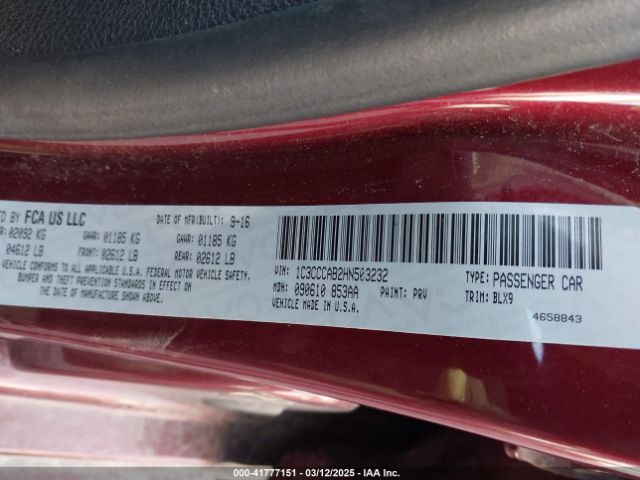 1C3CCCAB2HN503232 Chrysler 200 Limited Platinum