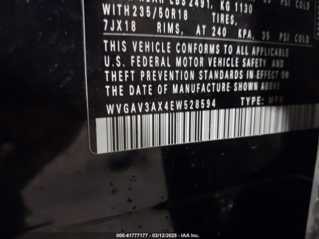 WVGAV3AX4EW528594 Volkswagen TIGUAN SE
