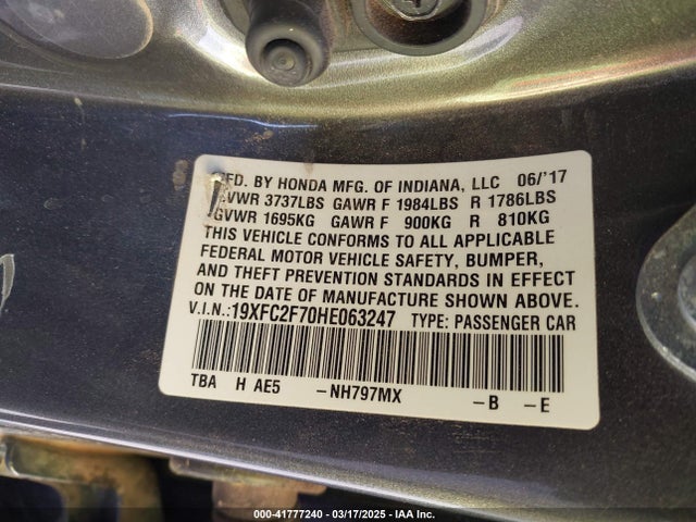 19XFC2F70HE063247 Honda CIVIC EX