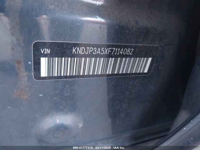 KIA SOUL + 2015 KNDJP3A5XF7114082 Image 9