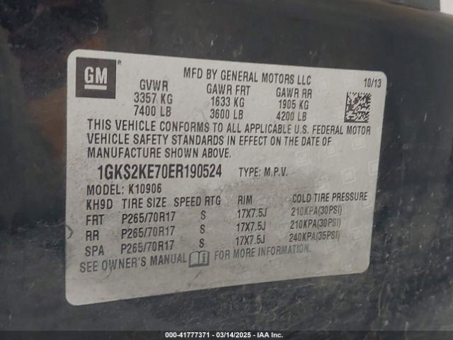 2014 GMC YUKON XL 1500 1GKS2KE70ER190524 Photo 8