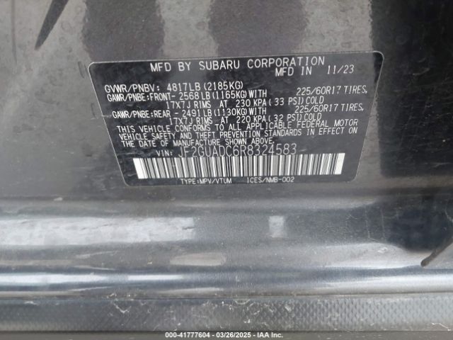 JF2GUADC6R8324583 Subaru Crosstrek Premium