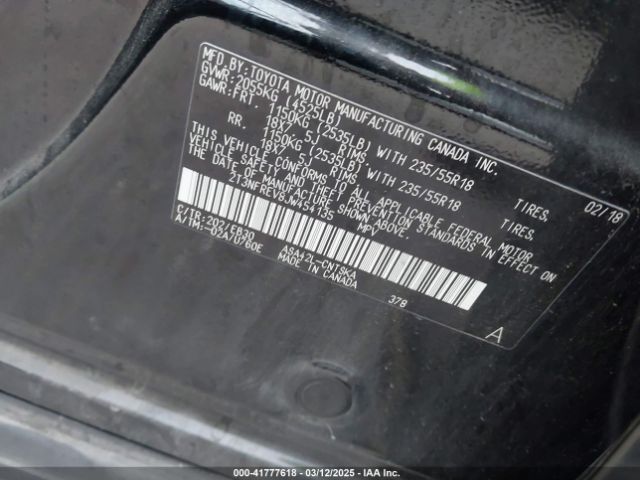 2T3NFREV8JW454135 Toyota RAV4 SE