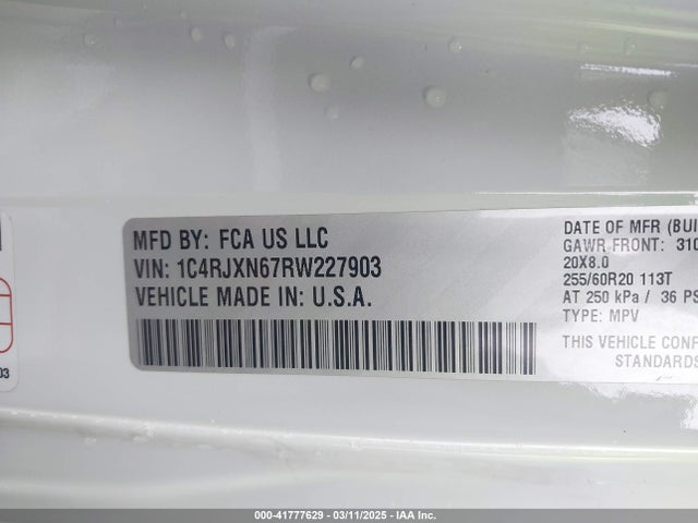 1C4RJXN67RW227903 Jeep 2024