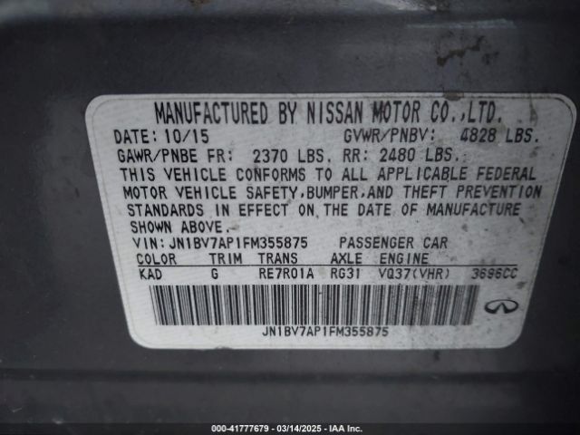 JN1BV7AP1FM355875 Infiniti Q50