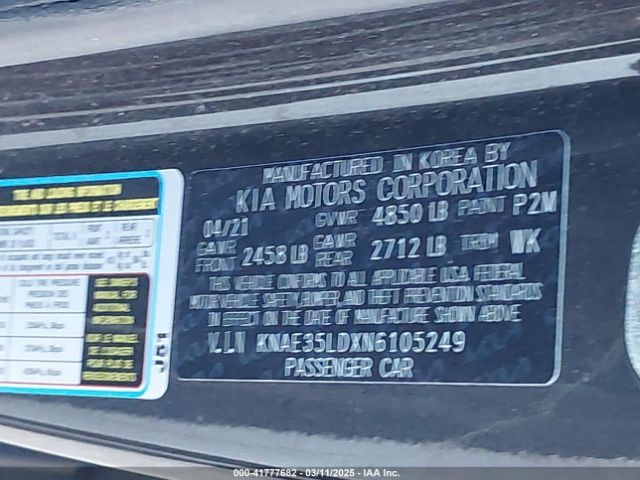KNAE35LDXN6105249 KIA Stinger Gt-line