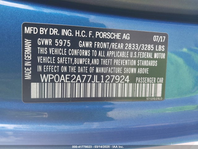 Porsche Panamera E-hybrid 4 2018 WP0AE2A77JL127924 Image 9
