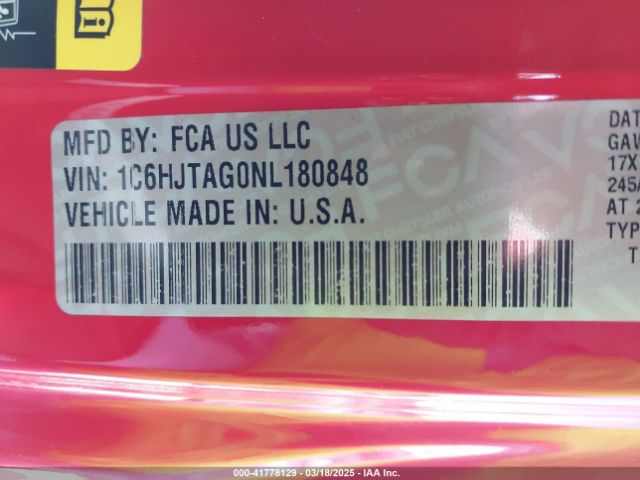 1C6HJTAG0NL180848 Jeep Gladiator Sport S 4x4